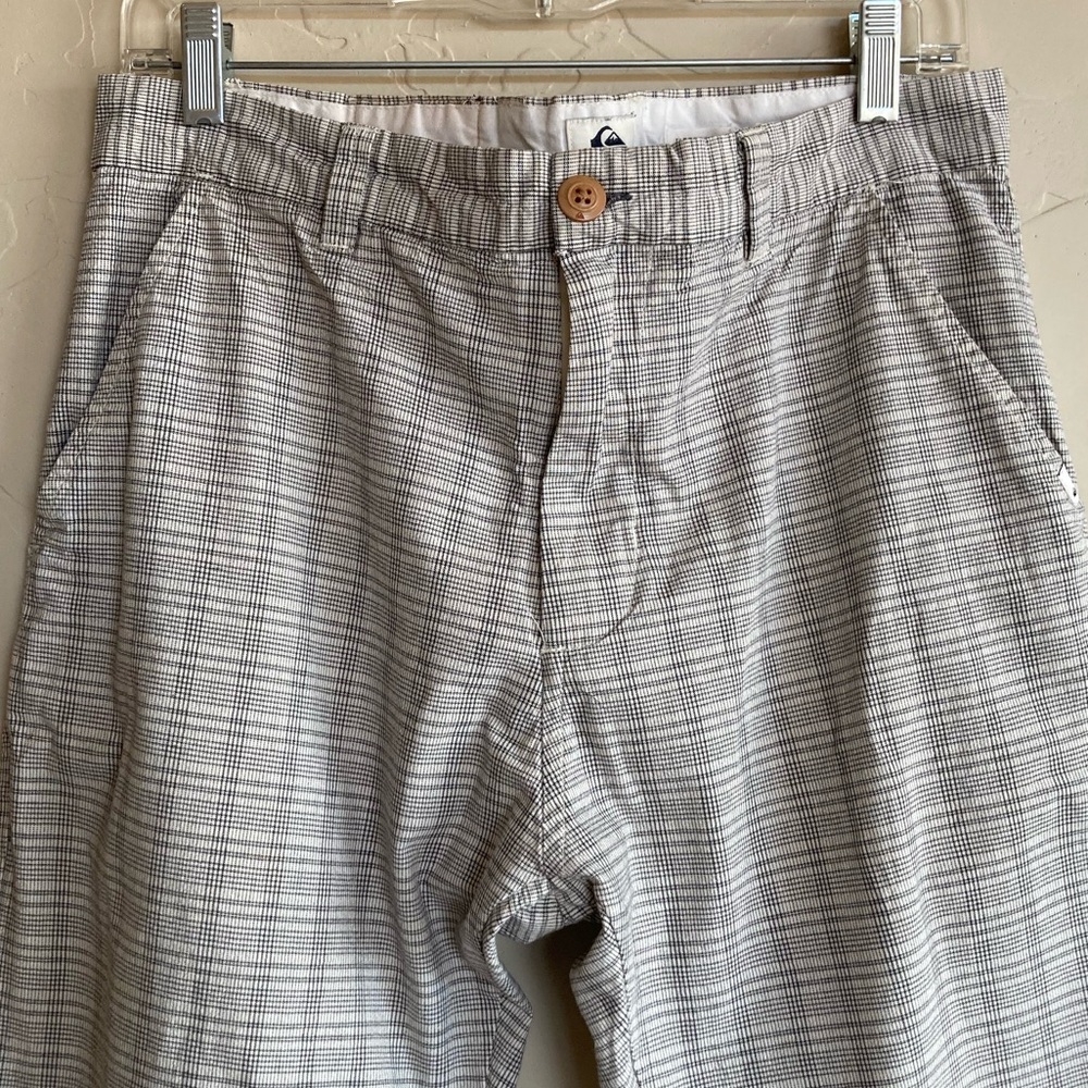 Quicksilver Sheringa Mix Chino Plaid Pants Tapered Fit Organic Cotton - Picture 6 of 14